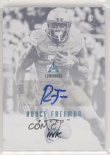 2018 Panini Luminance Rookie Ink Platinum Blue 7/25 Royce Freeman Auto 01bj