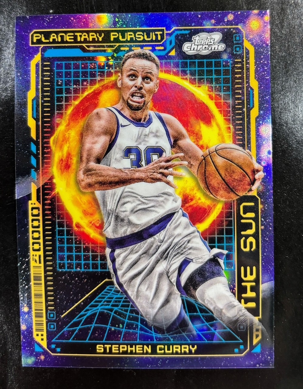 Stephen Curry 2023-24 Topps Chrome Cosmic Planetary Pursuit The Sun SSP Warriors