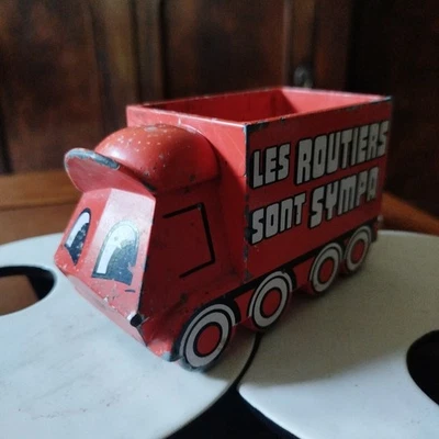 Mecal porte crayons publicitaire en fonte camion Dunlop Les routiers sont sympa  - Photo 1/4