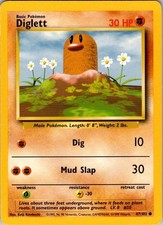 Diglett 47/102 Base Set Common LP Pokemon TCG