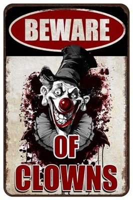 Halloween Signs Clown Decorations Creepy Stuff Scary Decor For Circus Yard Red