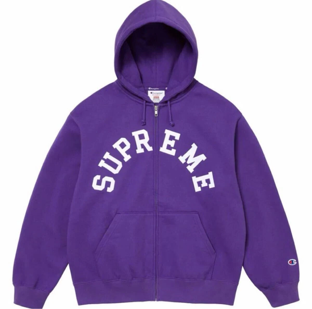 Sweat à capuche zippé violet Supreme Champion taille M