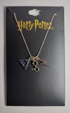 NEW - Cute Harry Potter Necklace Glasses Lightning Scar Deathly Hallows