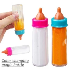 2Pc Baby Dolls Feeding Bottle Magic Set Disappearing Milk Pretend Play Toy_