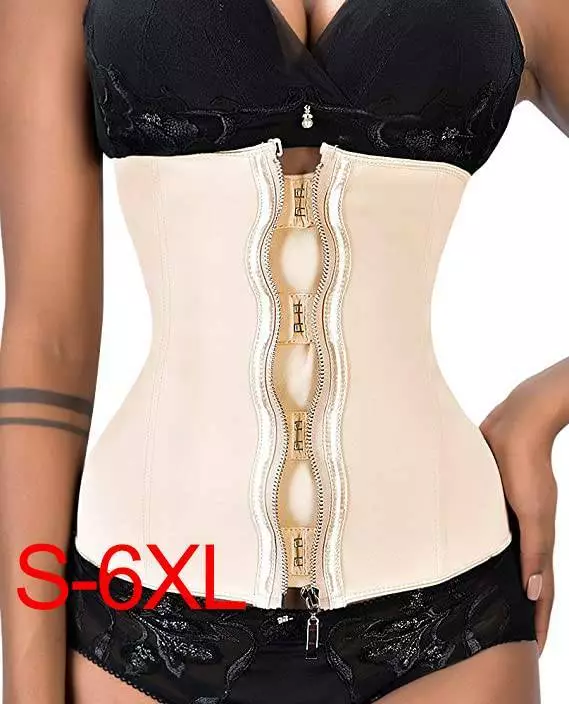 Latex Waist Trainer Lower Stomach Corset For Women Zipper