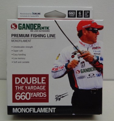 LOT OF 10 Gander MTN 6 LB 660 Yards PREMIUM Clear New Monofilament Fishing Line