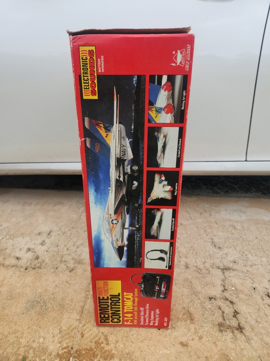 1990 New Bright F-14 Tomcat Remote Control Kitty Hawk Airplane/Jet