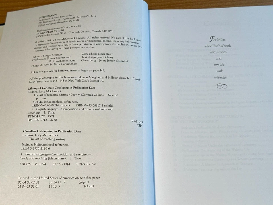 The Art of Teaching Writing by Lucy McCormick Calkins (1994, Heinemann, Irwin) - Image 4 of 4