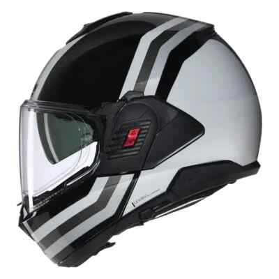 NOLAN N120-1 LINEO N-COM 348 WENDEHELM SCHWARZ WEISS SILBER GRÖSSE XL