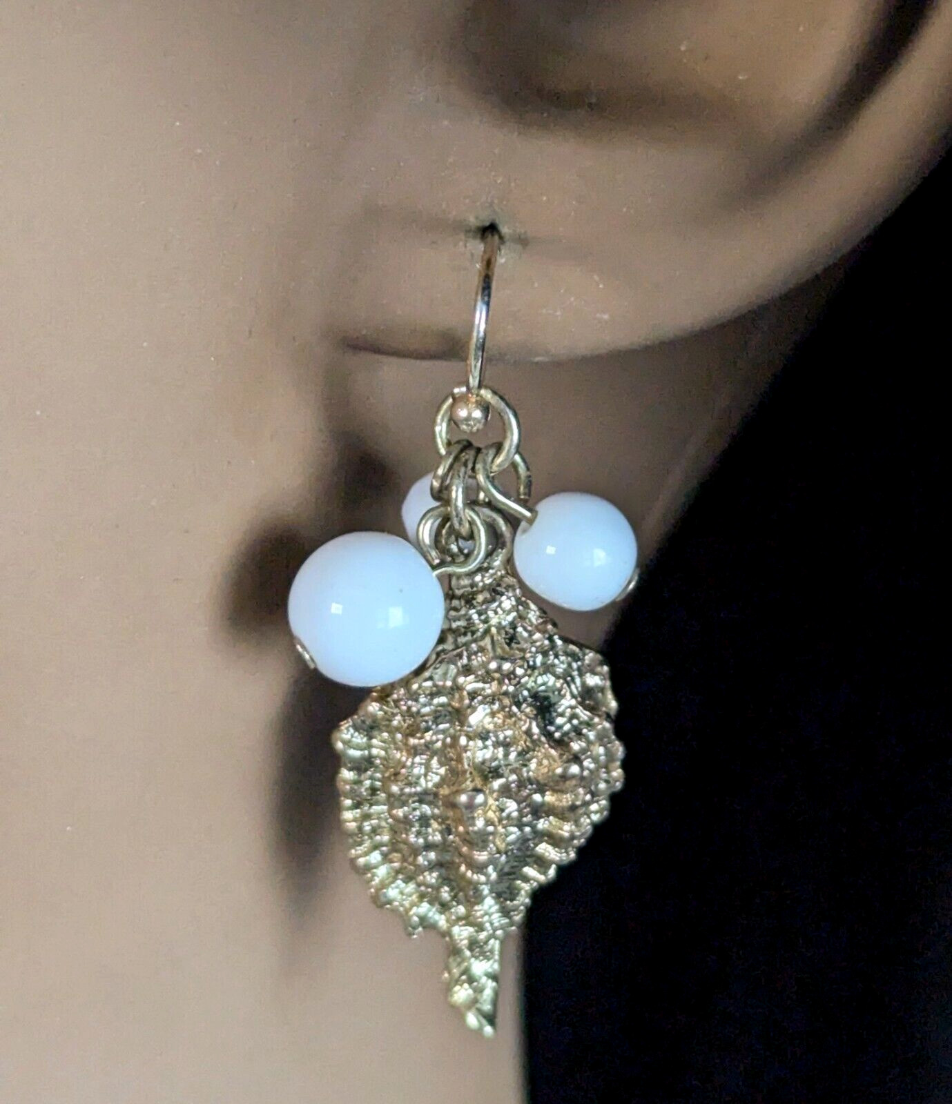 Conch Shell Dangle Earrings Ocean Beach Wedding B… - image 2