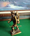 Bronze Mountain Man Sculpture Outdoorsman. Hiker, Forestry, Soudough, Figurine  — photo 1