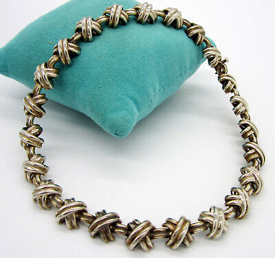 Tiffany & Co Rare Vintage Sterling Silver Signature X 93.9 Gram Collar  Necklace | eBay