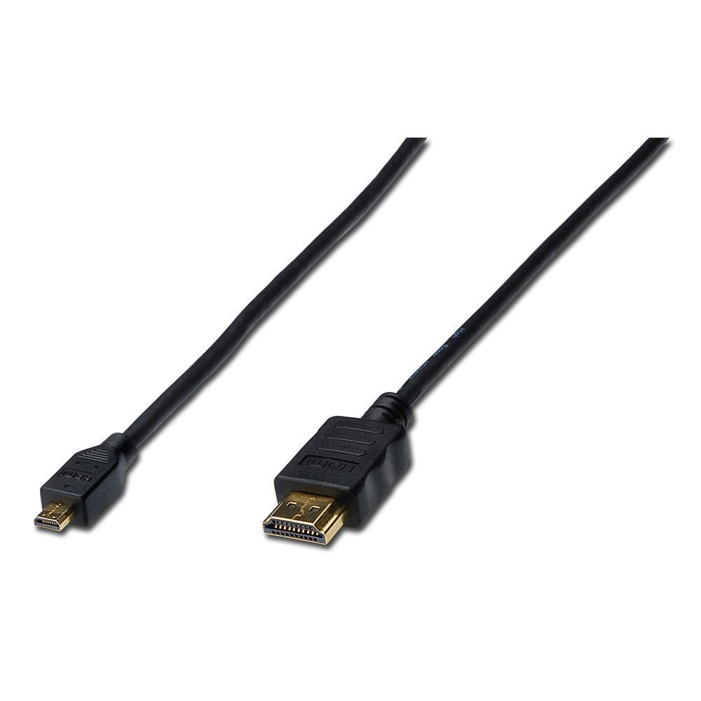 ASSMANN HDMI Anschlusskabel mit Ethernet Тип D Micro и тип A StSt Full HD 2290₽