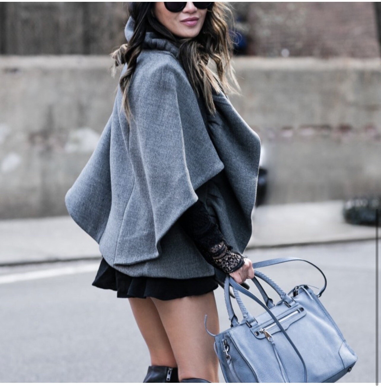 Milly Statement Double-Face Wool-Blend Cape Jacke… - image 4