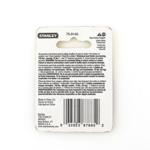 Stanley Hardware 75-9140 Ganci "S" aperti LOTTO DI 5 - Foto 2 di 3
