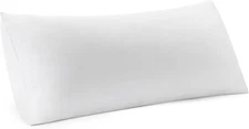 MIULEE 14x36 Inch Premium Lumbar Throw Pillow (Pack of 1), White