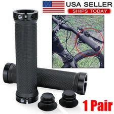 Ergonomic Rubber Bicycle Handlebar MTB Mountain Bike Grips Cycling Lock-On Ends