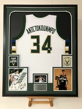GIANNIS ANTETOKOUNMPO 34 BECKETT COA SIGNED & FRAMED BUCKS JERSEY - BEST ON EBAY