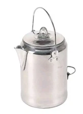 Lightweight 9 Cup Outdoor Camp Coffee Pot Aluminum Percolator Wenzel