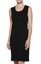 Ming Wang Acrylic Knit Sleeveless Shift  Dress in Black~  XS