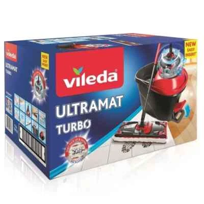 Ensemble d'essuie-glaces Vileda Ultramax Turbo, seau avec essoreuse, neuf - Photo 1/4
