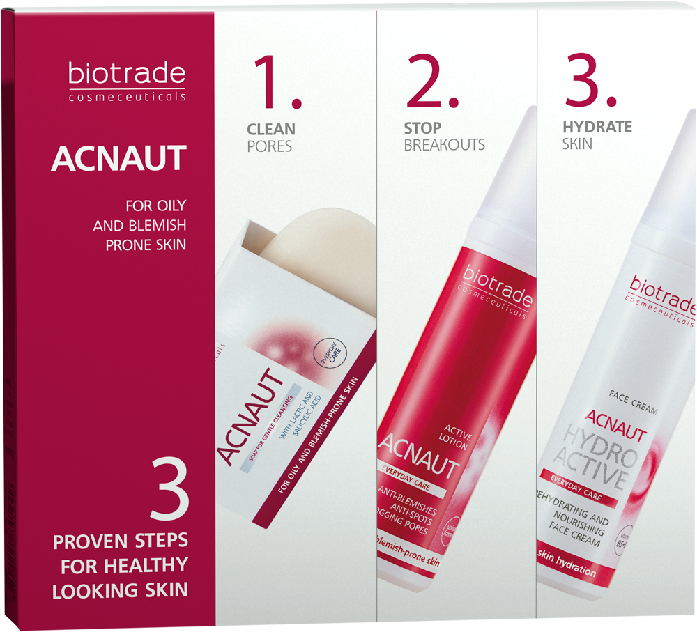 Biotrade Acnaut Treatment Set Remove Pimples Blackheads Breakouts Oily Skin