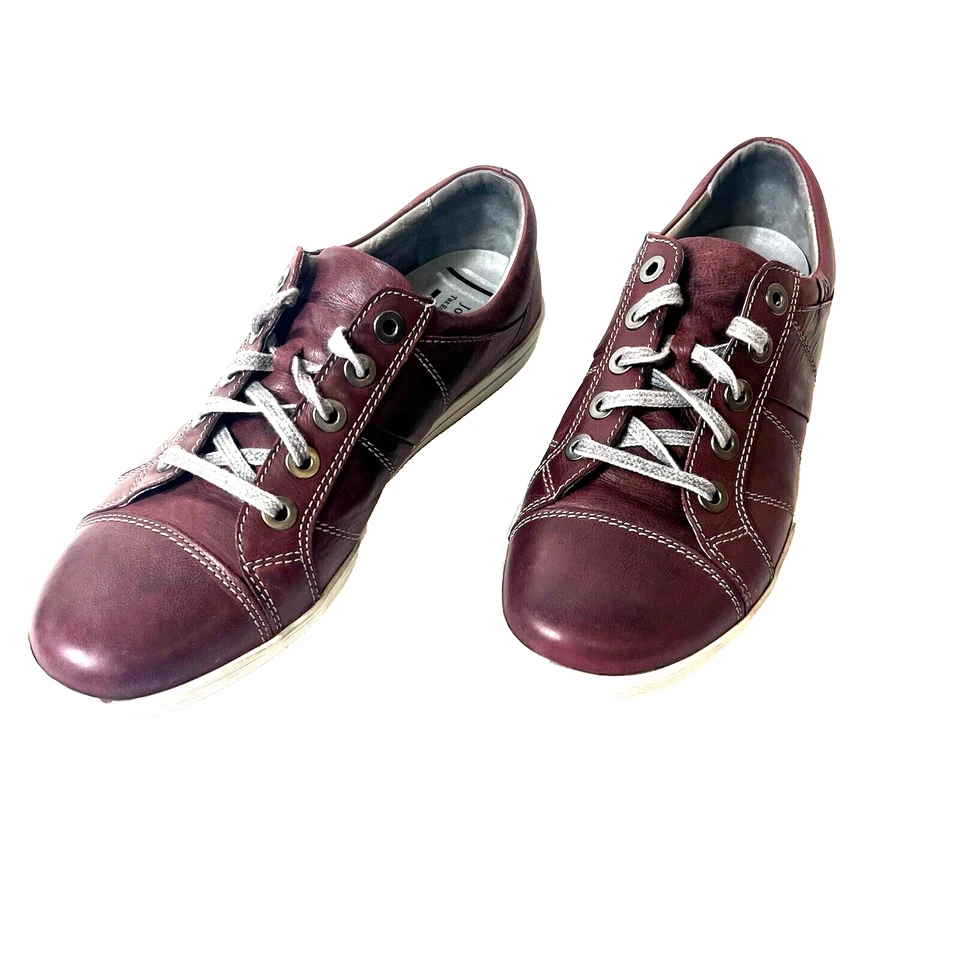 Josef Seibel Shoes Womens EU 41 US 10-10.5 Brown Leather Lace Up Comfort Sneaker - Image 2 of 4