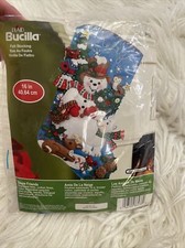 NEW Bucilla Snow Friends Snowman 16" Felt Stocking Kit Christmas Crafts 86438