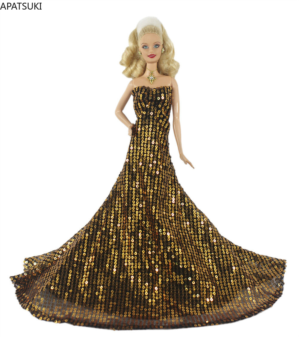Golden Sequin Party Dress For 11.5