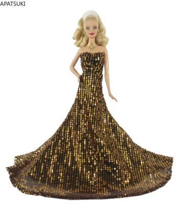 Golden Sequin Party Dress For 11.5" Doll Fashion Doll Clothes Princess Gown 1/6 | eBay Golden Sequin Party Dress For 11.5" Doll Fashion Doll Clothes Princess Gown 1/6 | eBay