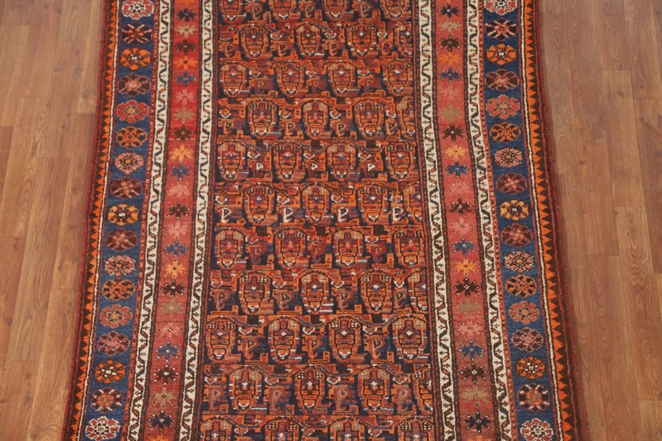 Alfombra Malayer Vintage Paisley Azul Marino/Rojo 4'x7' Lana Hecha a Mano Alfombra Tradicional Foto 3 de 4