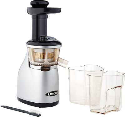 Brand New Omega VRT350 Vertical Low Speed Juicer, 150-Watt, Silver
