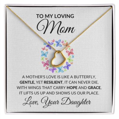 A Mother's Love Gold Delicate Heart Necklace