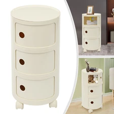 3 Drawers End Side Bedside Table Nightstand Organizer Storage Table Bedroom