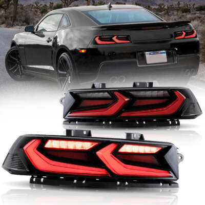 VLAND LED RED Tail Lights For 2014-2015 Chevrolet Camaro Rear Brake Lamps