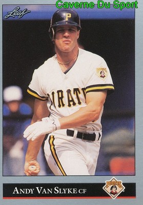 043 ANDY VAN SLYKE PITTSBURGH PIRATES BASEBALL CARD LEAF 1992