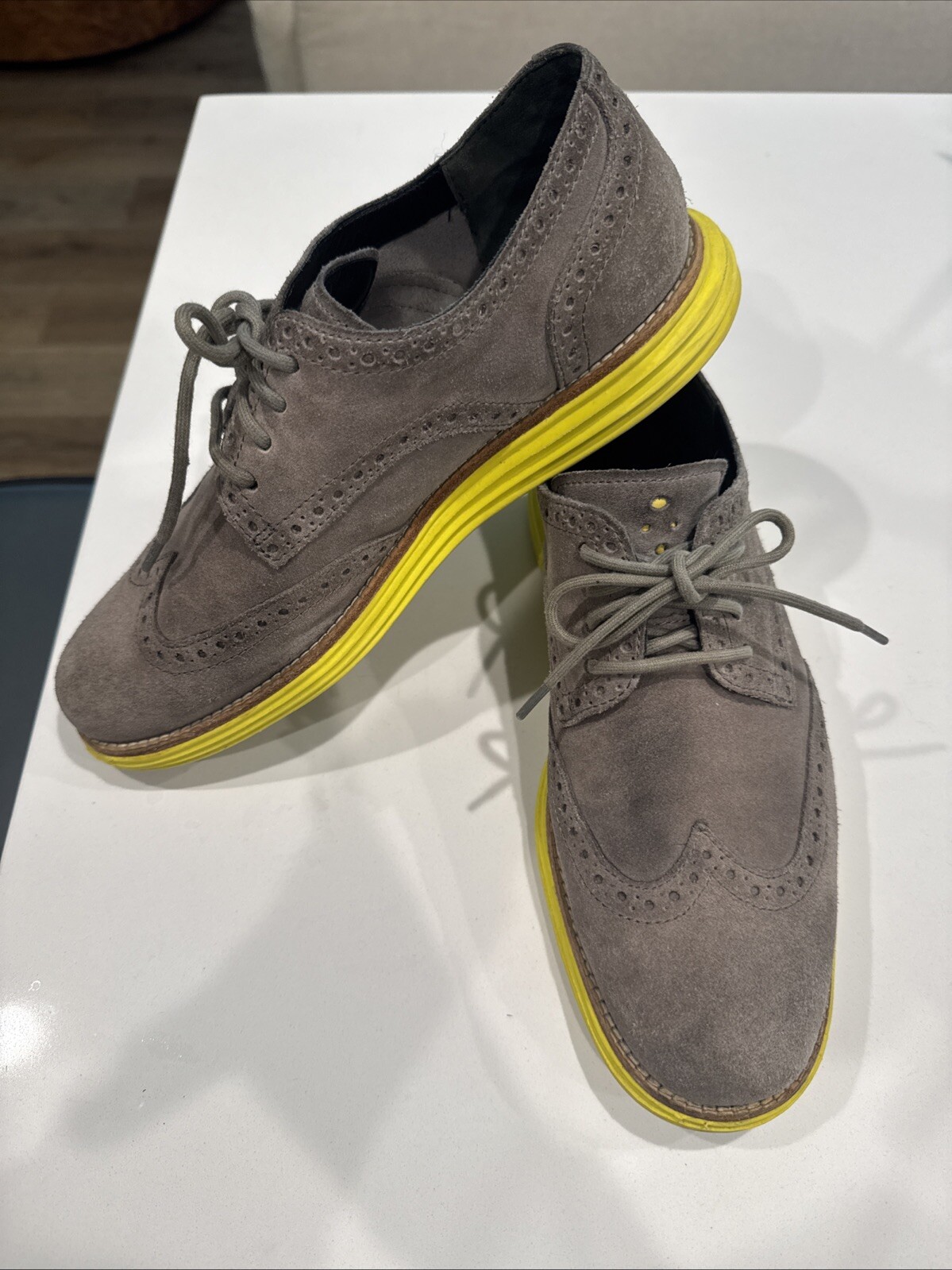SAOLA Cole Haan Lunargrand Uomo Taglia 7 5 Con Suola Gialla C11095