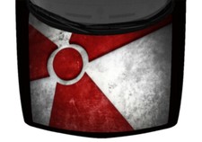 Biohazard Radioactive Red Hood Truck Wrap Vinyl Car Graphic Decal 58