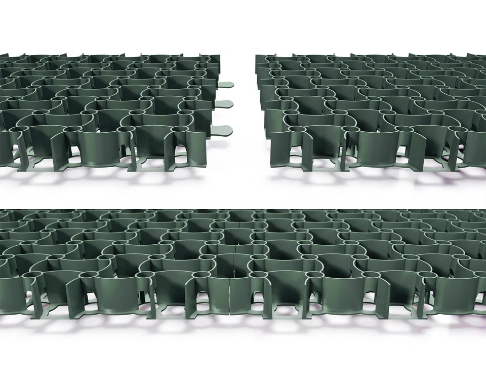 8x Rasengitter 50x50cm Kies Waben Rasen Steine Paddock Platten Matten befahrbar - Bild 4 von 4