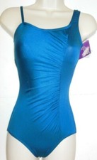 BODY WRAPPERS Shirred Asymmetrical Leotard Ladies sizs DarkTeal Tiler Peck P356