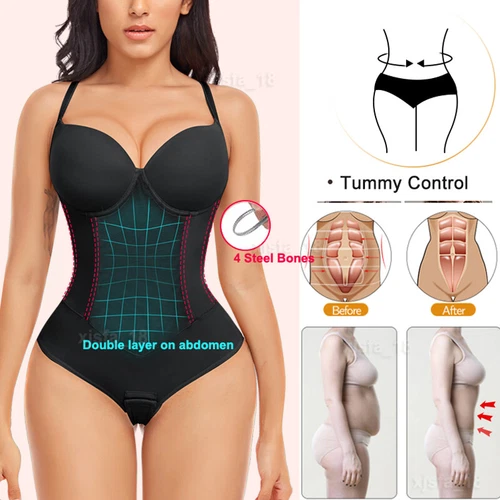 Seamless Bodysuit for Women Tummy Control Shapewear Sculpting Thong Body Shaper - Picture 33 of 62