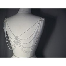 Back Drop Necklacel Back Necklace -Back Jewelry Boho Wedding Bridal Back Drape