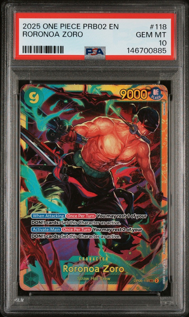 ドラゴンボールカード Psa10 2025 ONE PIECE Roronoa Zoro 2025 #118 RORONOA ZORO PSA 10 | eBay