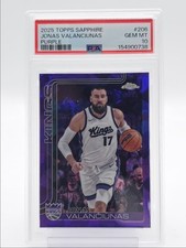 JONAS VALANCIUNAS 2025-26 TOPPS CHROME SAPPHIRE PURPLE KINGS /75 PSA 10 Q2754