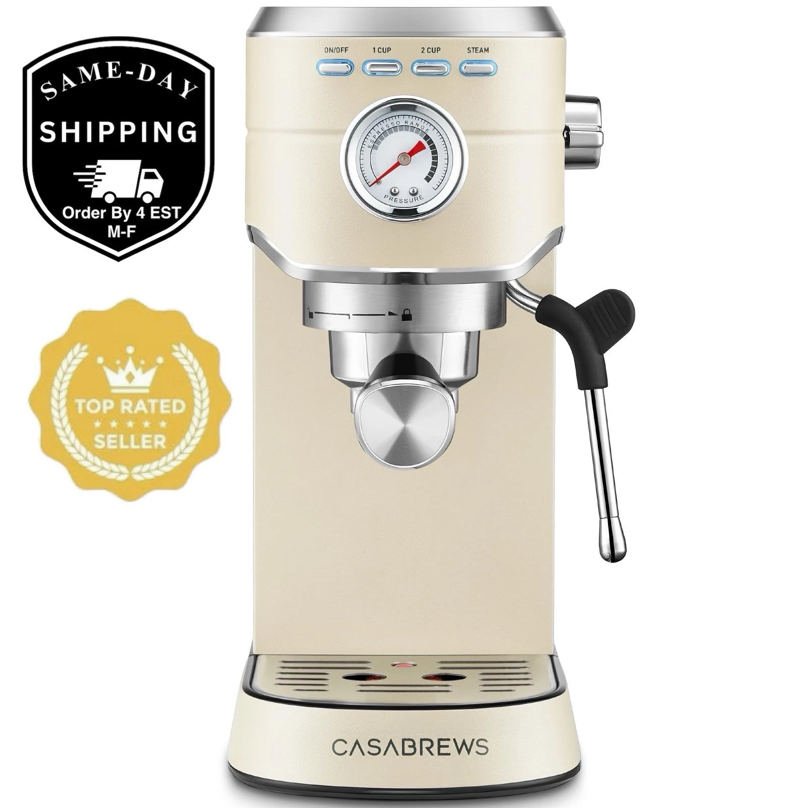 CASABREWS CM5418 Espresso Machine 20 Bar, Maker with Milk Creamy Frother Steam W