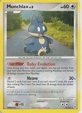 Munchlax 33/130 Rare Diamond & Pearl Pokemon Moderately Played
