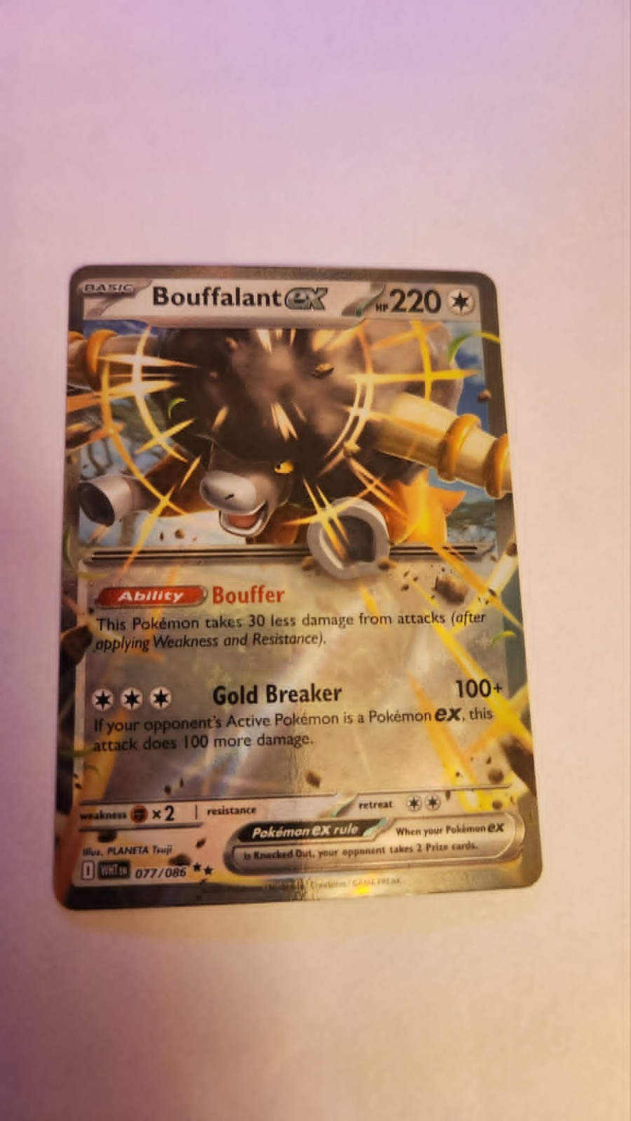 Bouffalant EX 77/86 - White Flare Pokemon TCG - NM/M