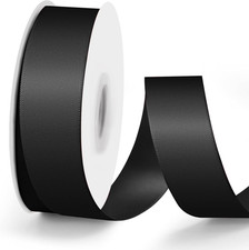Solid Double Face Fabric Ribbon, 1" X 25 Yards, Polyester Satin Ribbons Perfect