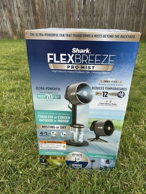 Shark - FlexBreeze Pro Mist - Indoor & Outdoor Fan with Misting System Brand NEW