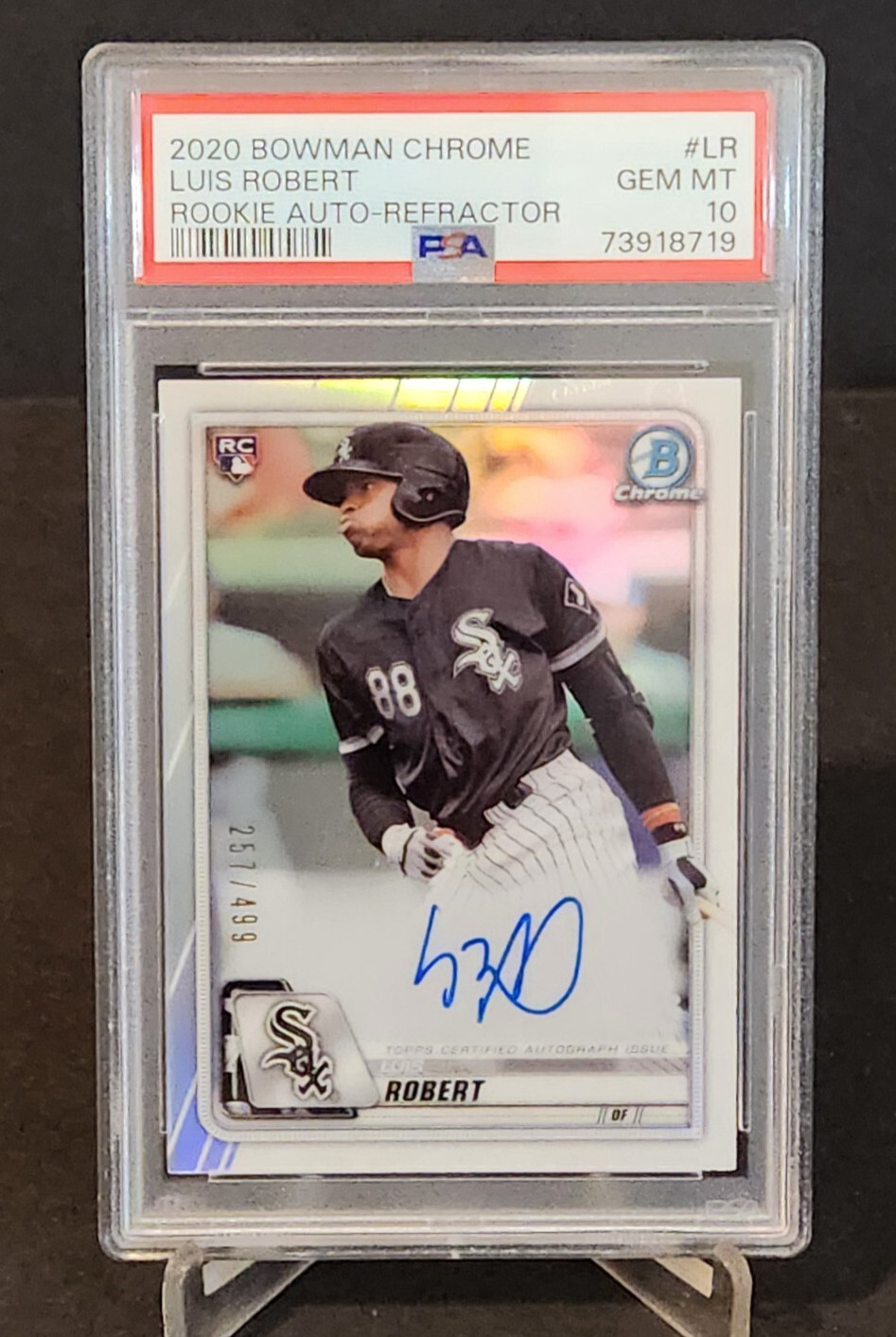 2020 Bowman Chrome Refractor Luis Robert /499 Auto PSA 10 RC ROOKIE